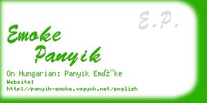 emoke panyik business card